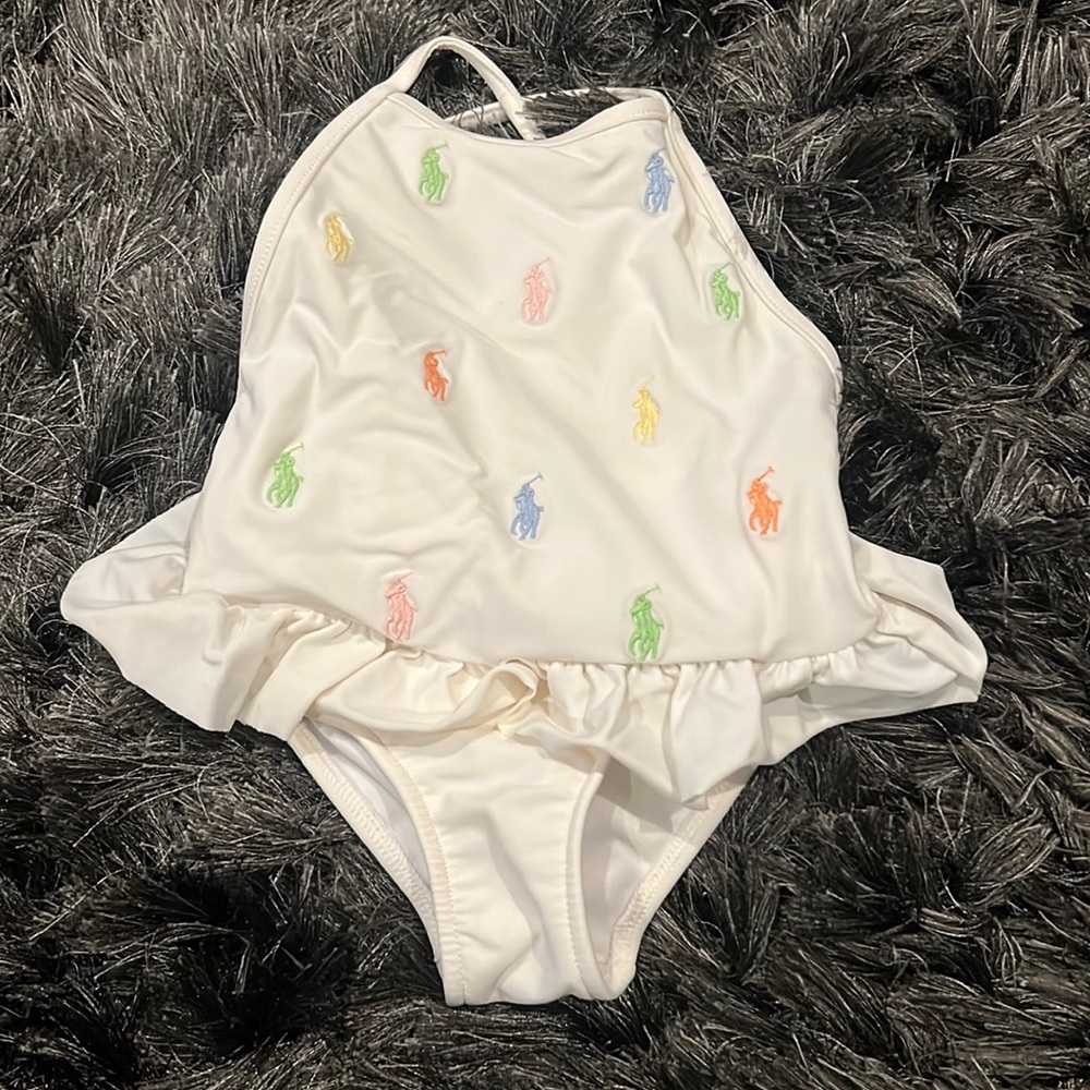 Ralph Lauren rainbow pastel logo one piece